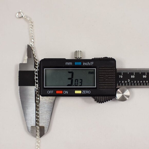 VTG 925 Sterling Silver Bracelet 7in Curb Chain 3mm Milor Italy 3.2g - Picture 9 of 11